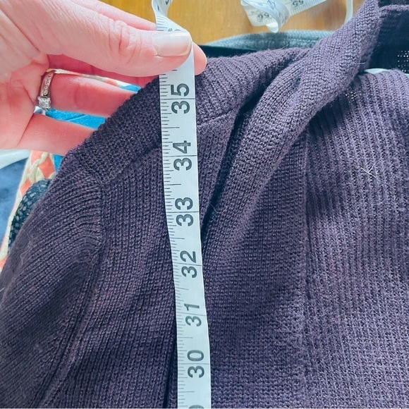 Leith NWT Dark Purple Ribbed Knit Duster Cardigan - Picture 15 of 15